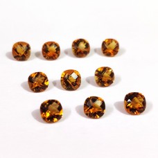 Madeira citrine 6x6mm cushion facet 0.75 cts